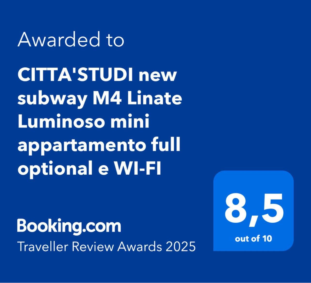 Citta Studi M4 Subway Linate, City Center 10 Min, Luminoso Appartamento Full Optional Wi-Fi Milán Exterior foto